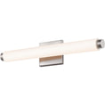 Load image into Gallery viewer, Tubo 18" Slim LED Bath Bar - Satin Nickel Finish (Drum Trim)
