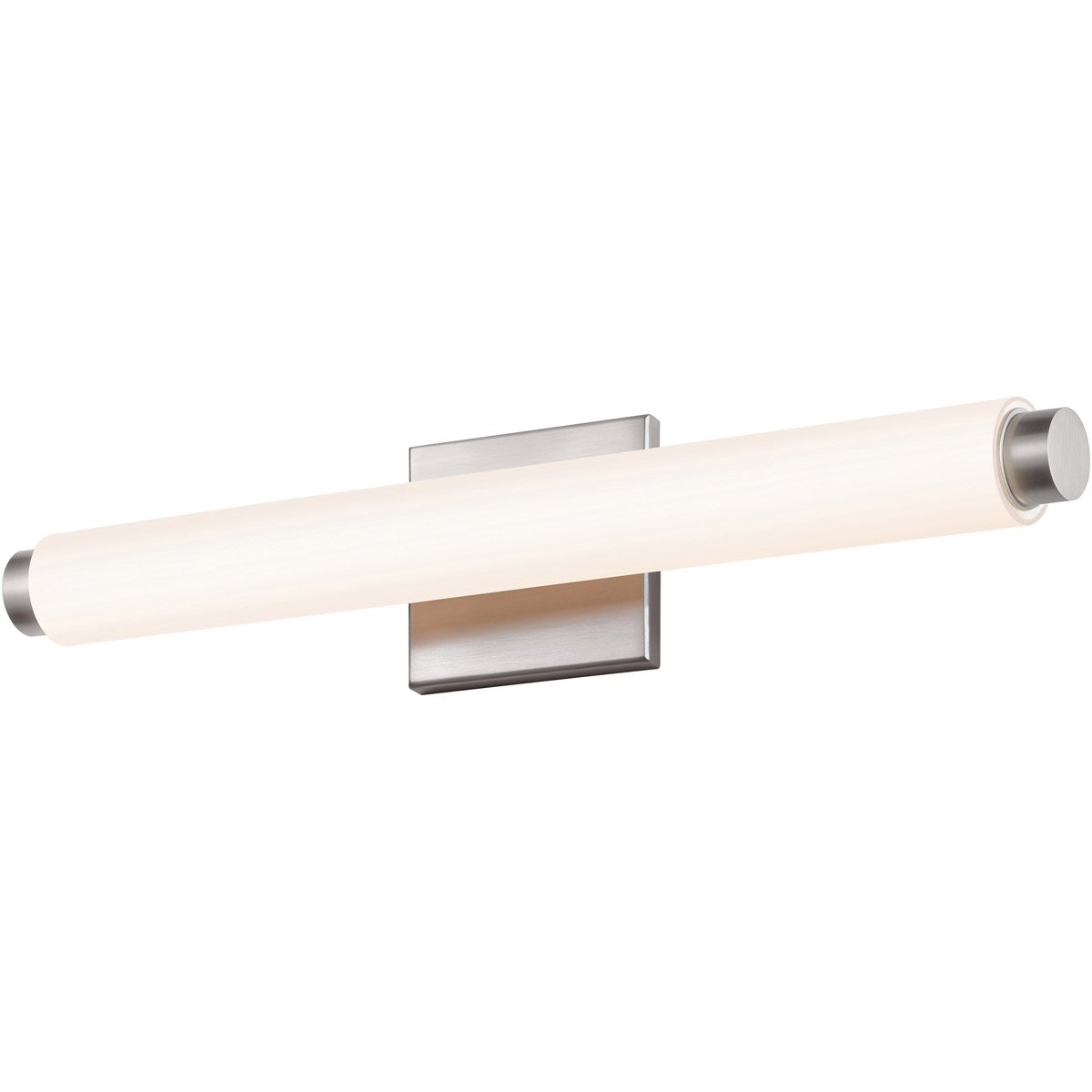 Tubo 18" Slim LED Bath Bar - Satin Nickel Finish (Drum Trim)