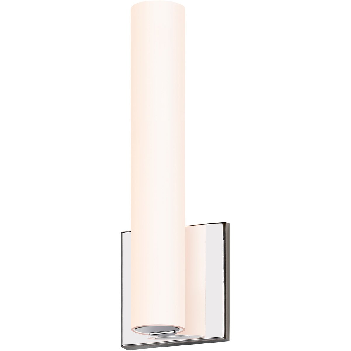 Tubo Small Slim LED Wall Sconce - Chrome (Flat Trim)