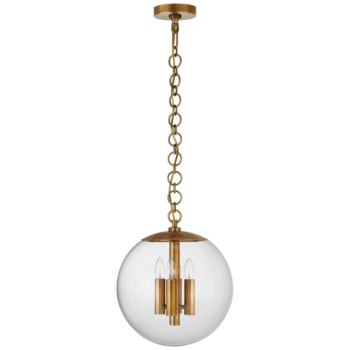 Turenne Medium Globe Pendant - Hand-Rubbed Antique Brass