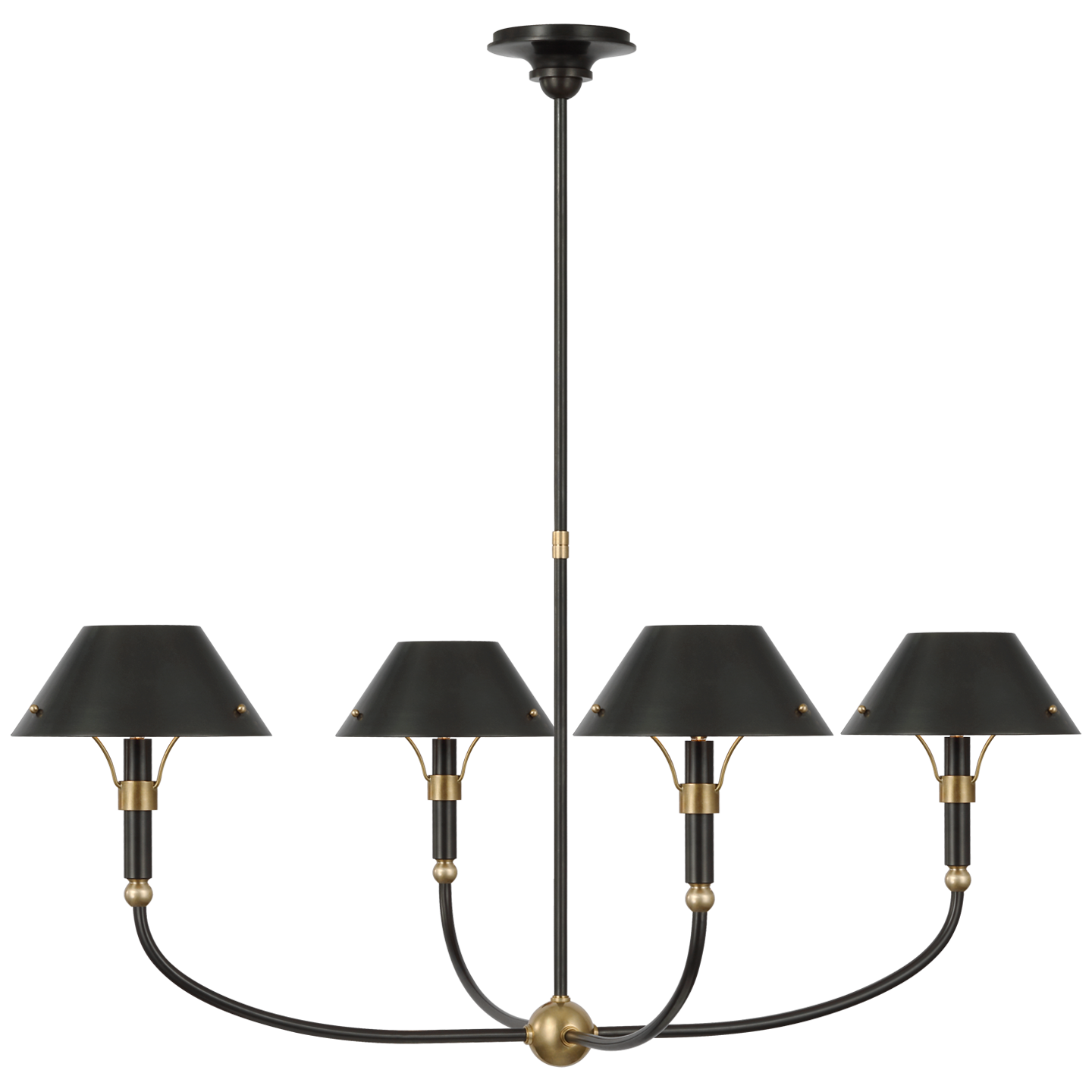 Turlington Arched Chandelier Bronze/Hand-Rubbed Antique Brass