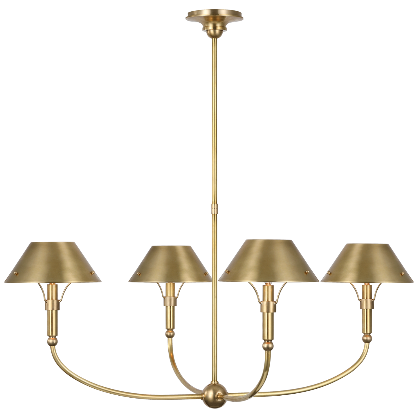 Turlington Arched Chandelier Hand-Rubbed Antique Brass