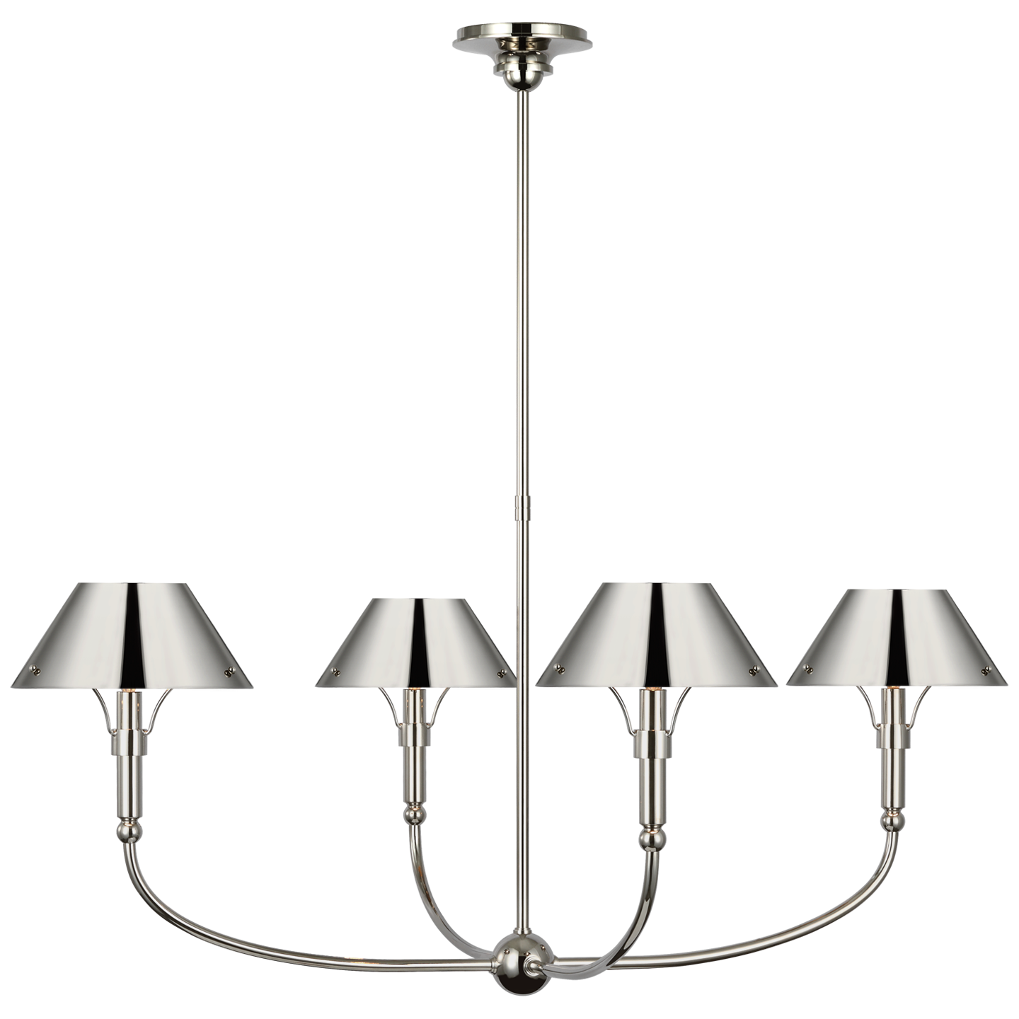 Turlington Arched Chandelier Polished Nickel