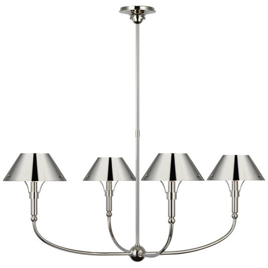 Turlington Arched Chandelier Polished Nickel