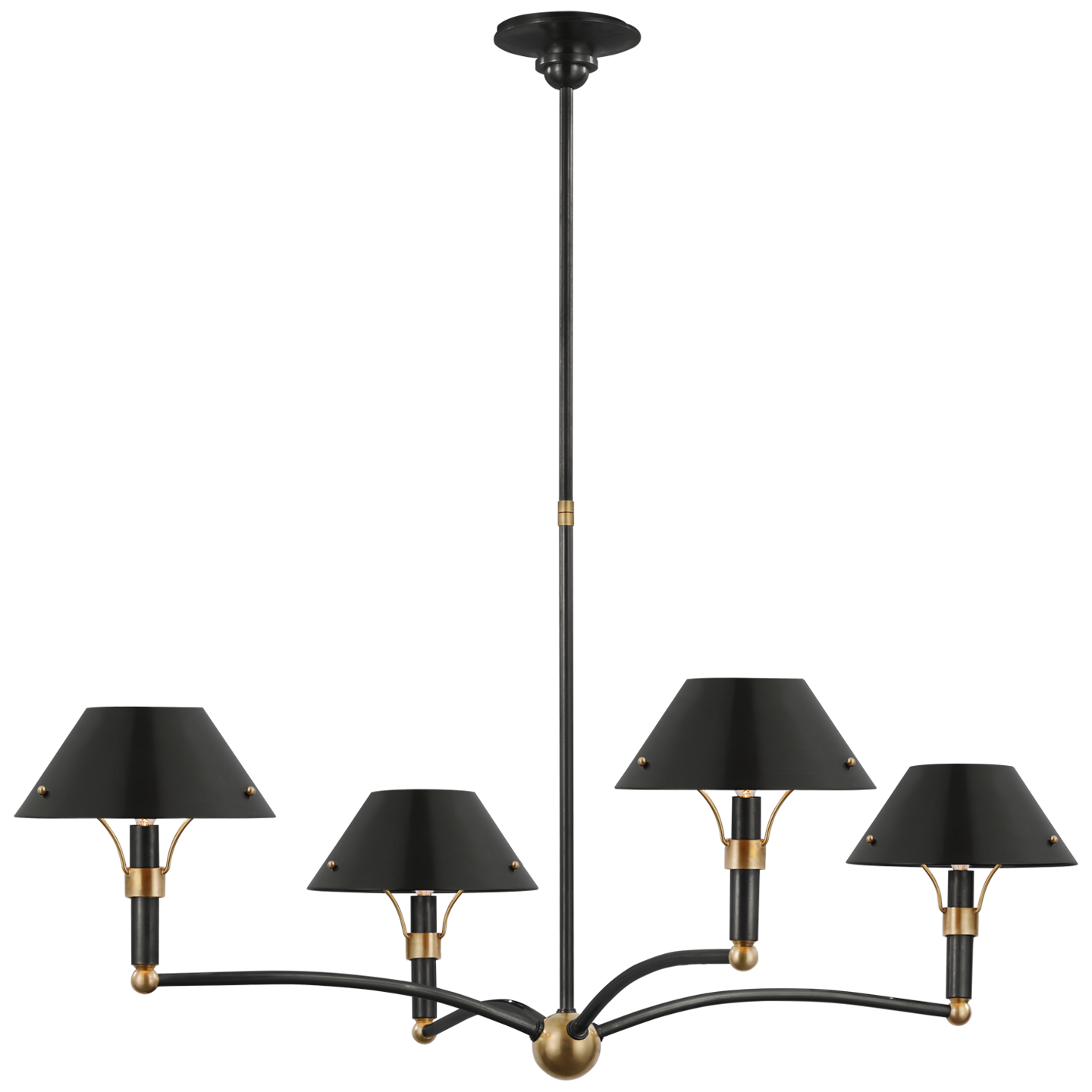 Turlington Large Chandelier - Bronze/Hand-Rubbed Antique Brass Finish