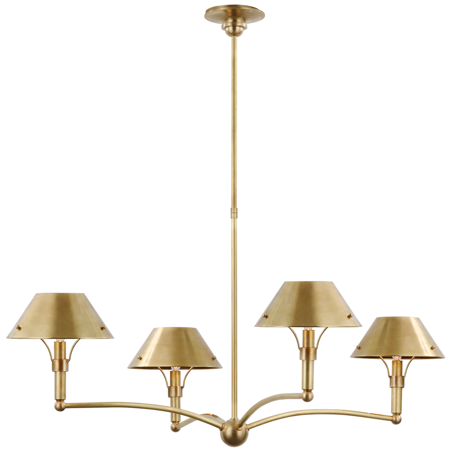 Turlington Large Chandelier - Hand-Rubbed Antique Brass Finish