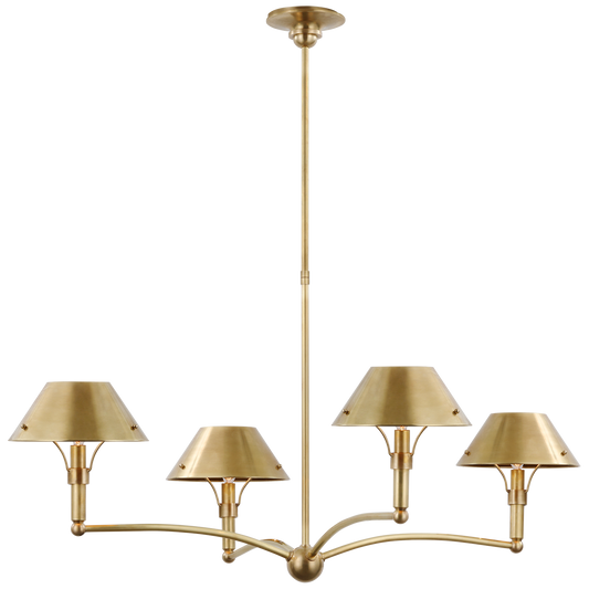 Turlington Large Chandelier - Hand-Rubbed Antique Brass Finish