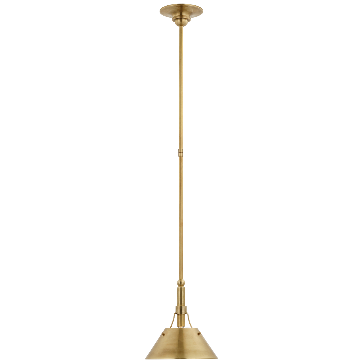 Turlington Small Pendant - Hand-Rubbed Antique Brass Finish