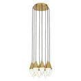 Load image into Gallery viewer, Turret 8-Light Chandelier - Natural Brass Finish
