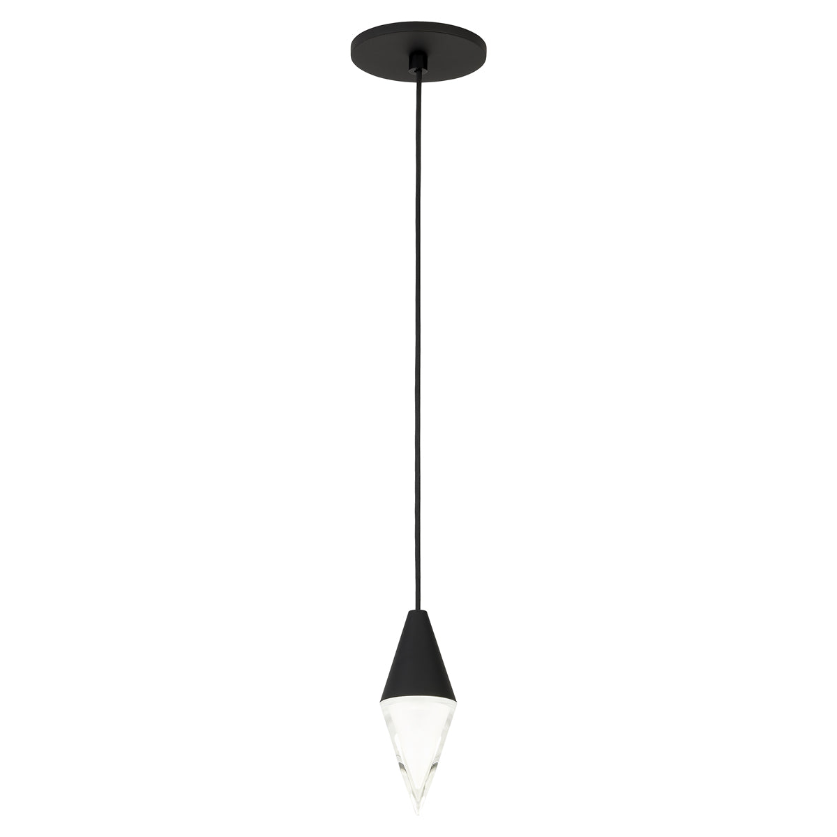 Turret Pendant - Nightshade Black Finish Standard Canopy