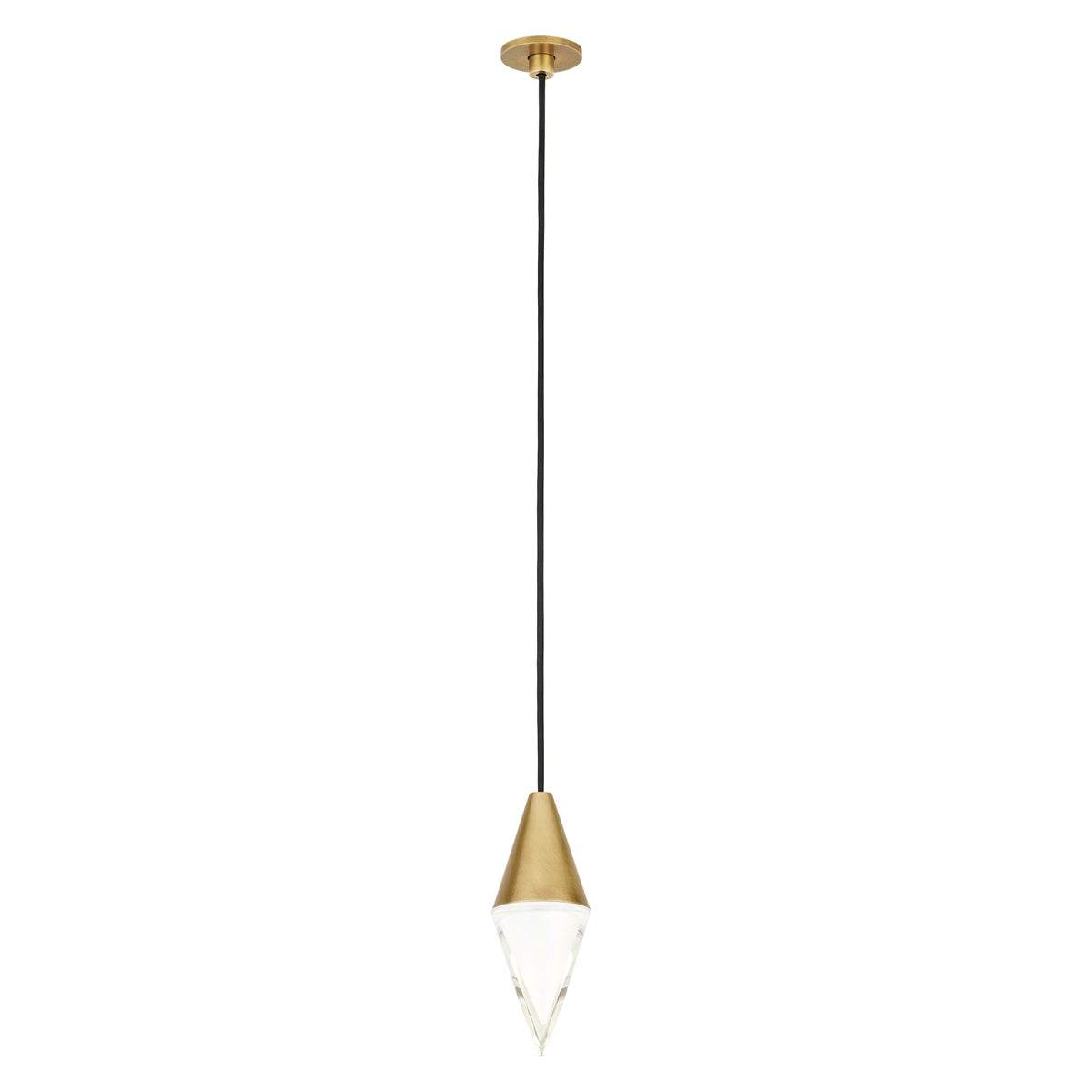 Turret Pendant - Natural Brass Finish Port Alone Canopy