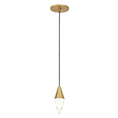 Load image into Gallery viewer, Turret Pendant - Natural Brass Finish Standard Canopy
