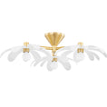 Load image into Gallery viewer, Twiggy Ceiling Light Textured White/Aged Brass Finish
