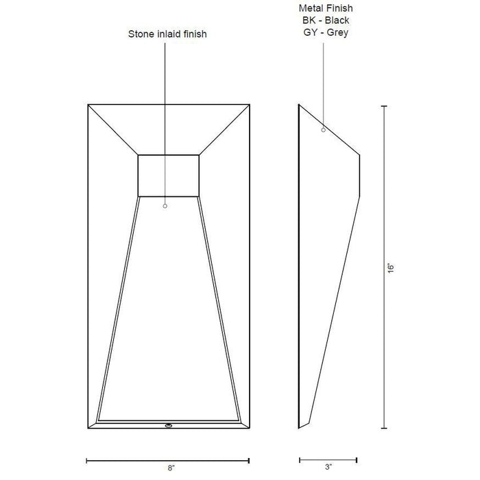 Twilight LED Outdoor Wall Sconce - Diagram