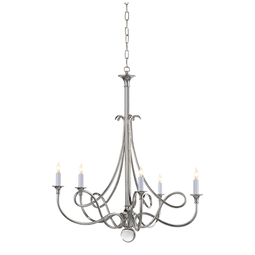 Twist Chandelier Polished Nickel