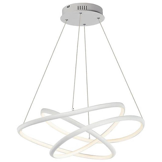 Twisted Medium LED Pendant - Matte White