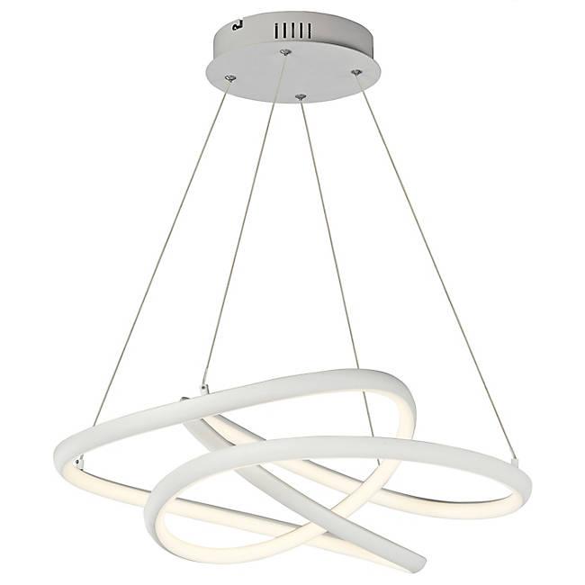 Twisted Small LED Pendant - White