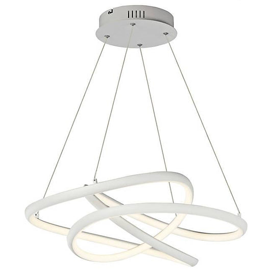 Twisted Small LED Pendant - White