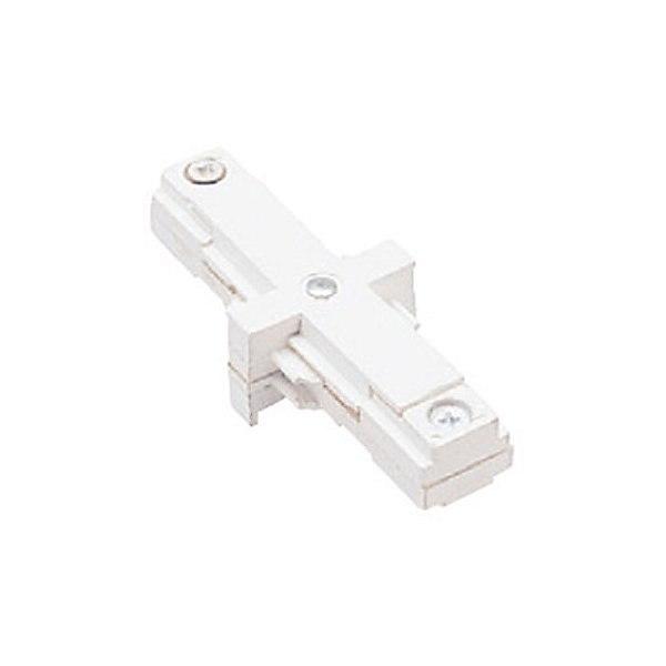 Two Circuit I Dead End Straight Line Connector - White