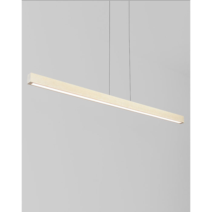 Una 44" LED Linear Suspension - White Washed Oak Finish
