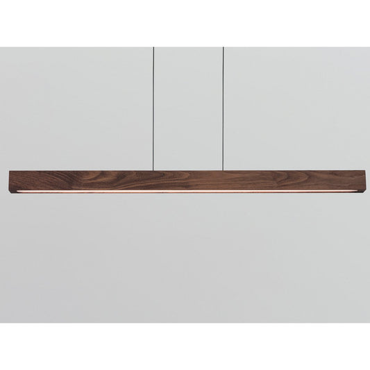 Una 66" LED Linear Suspension - Walnut Finish