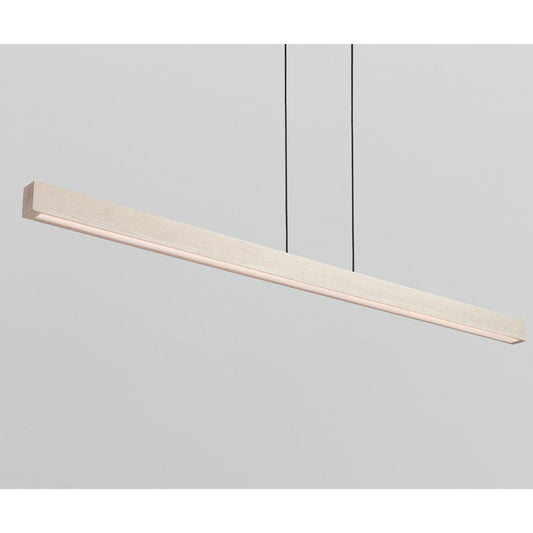 Una 66" LED Linear Suspension - White Washed Oak Finish