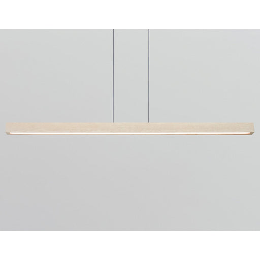 Una 66" LED Linear Suspension - White Washed Oak Finish