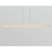 Una 66" LED Linear Suspension - White Washed Oak Finish