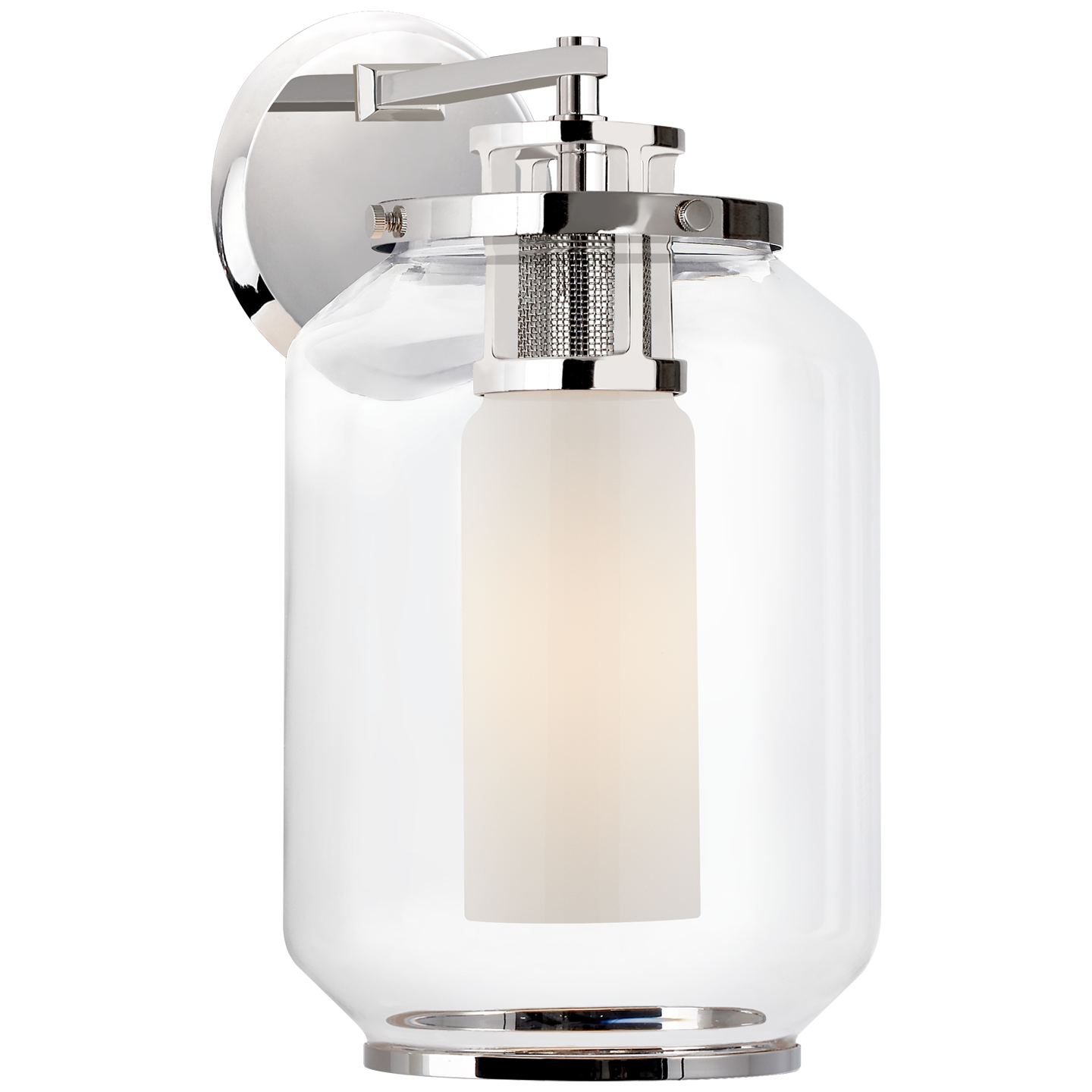 Upton Large Sconce - Polished Nickel Finish