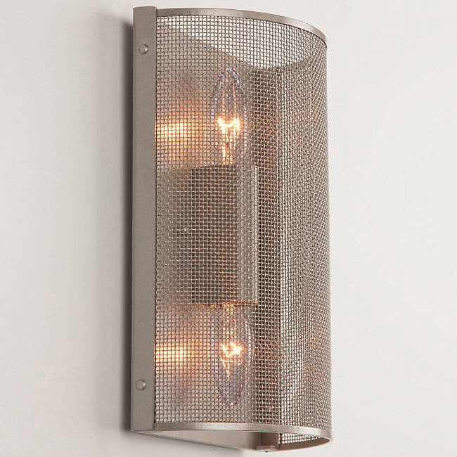 Uptown Mesh Cover Sconce - Metallic Beige