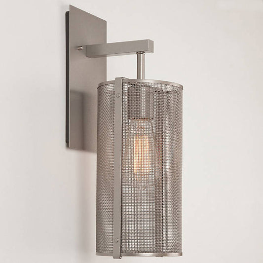 Uptown Mesh Indoor Sconce - Metallic Beige Silver