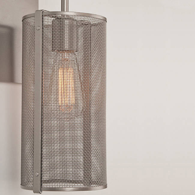 Uptown Mesh Indoor Sconce - Metallic Beige Silver