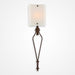 Urban Loft Angle Glass Wall Sconce - Oil Rubbed Bronze/Ivory Wisp