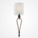 Urban Loft Angle Glass Wall Sconce - Oil Rubbed Bronze/Frosted Granite