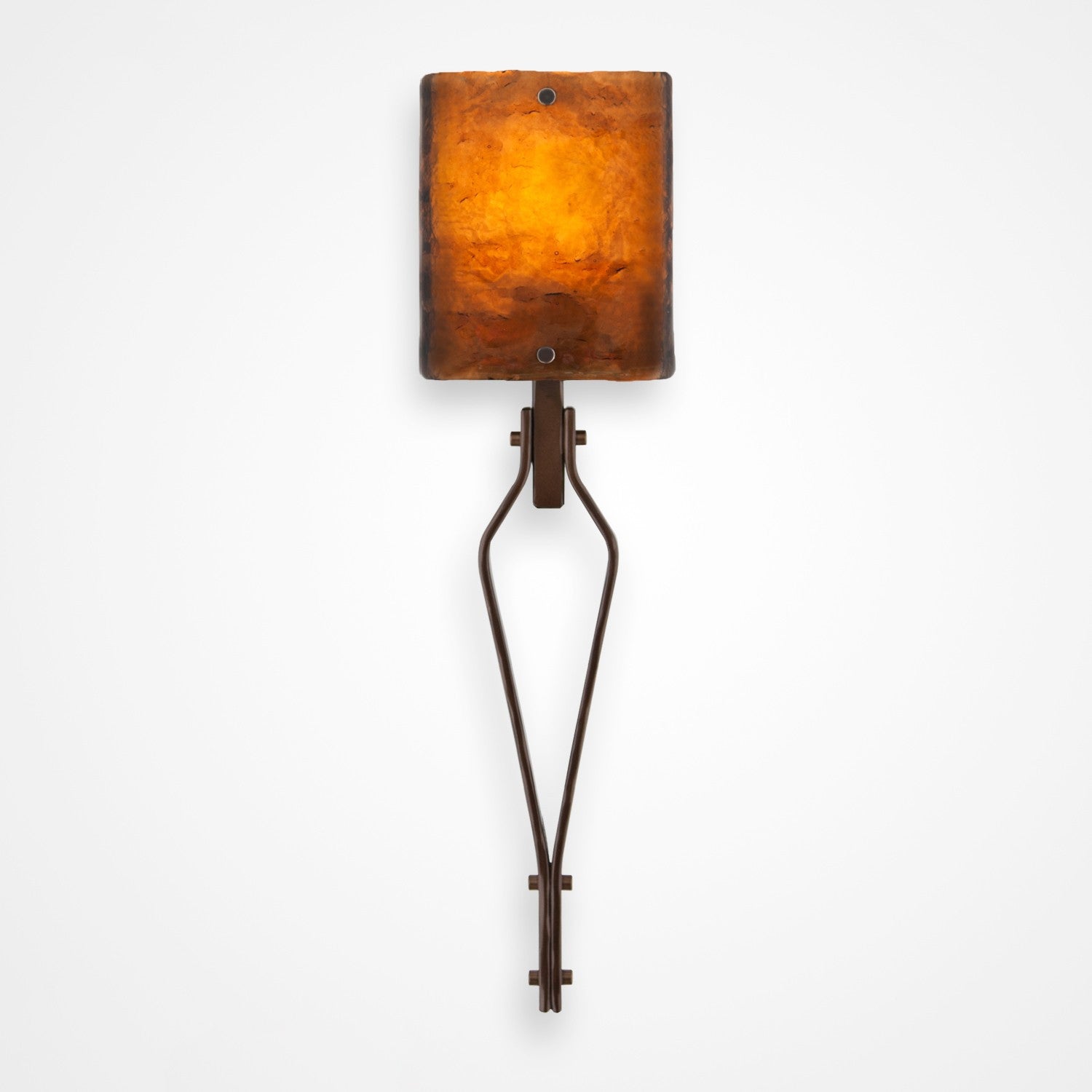 Urban Loft Angle Glass Wall Sconce - Oil Rubbed Bronze/Bronze Granite
