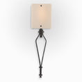 Load image into Gallery viewer, Urban Loft Angle Glass Wall Sconce - Gunmetal/Ivory Wisp
