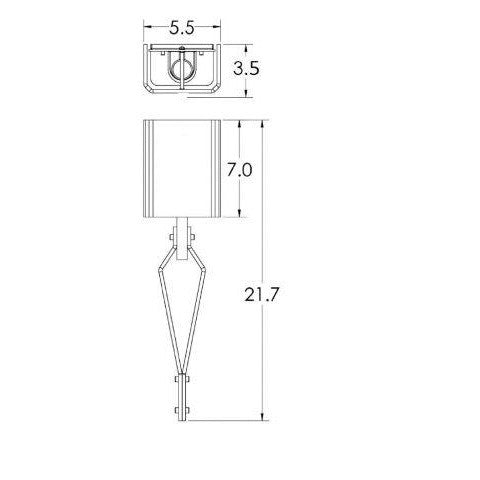 Urban Loft Angle Glass Wall Sconce - Diagram