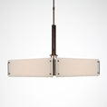 Load image into Gallery viewer, Urban Loft Square Chandelier - Oil Rubbed Bronze/Ivory Wisp
