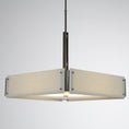 Load image into Gallery viewer, Urban Loft Square Chandelier - Satin Nickel/Ivory Wisp
