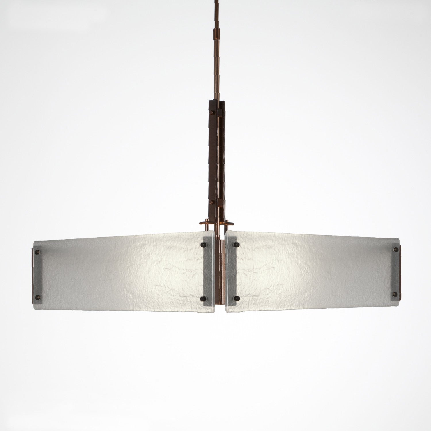 Urban Loft Square Chandelier - Oil Rubbed Bronze/Frosted Granite