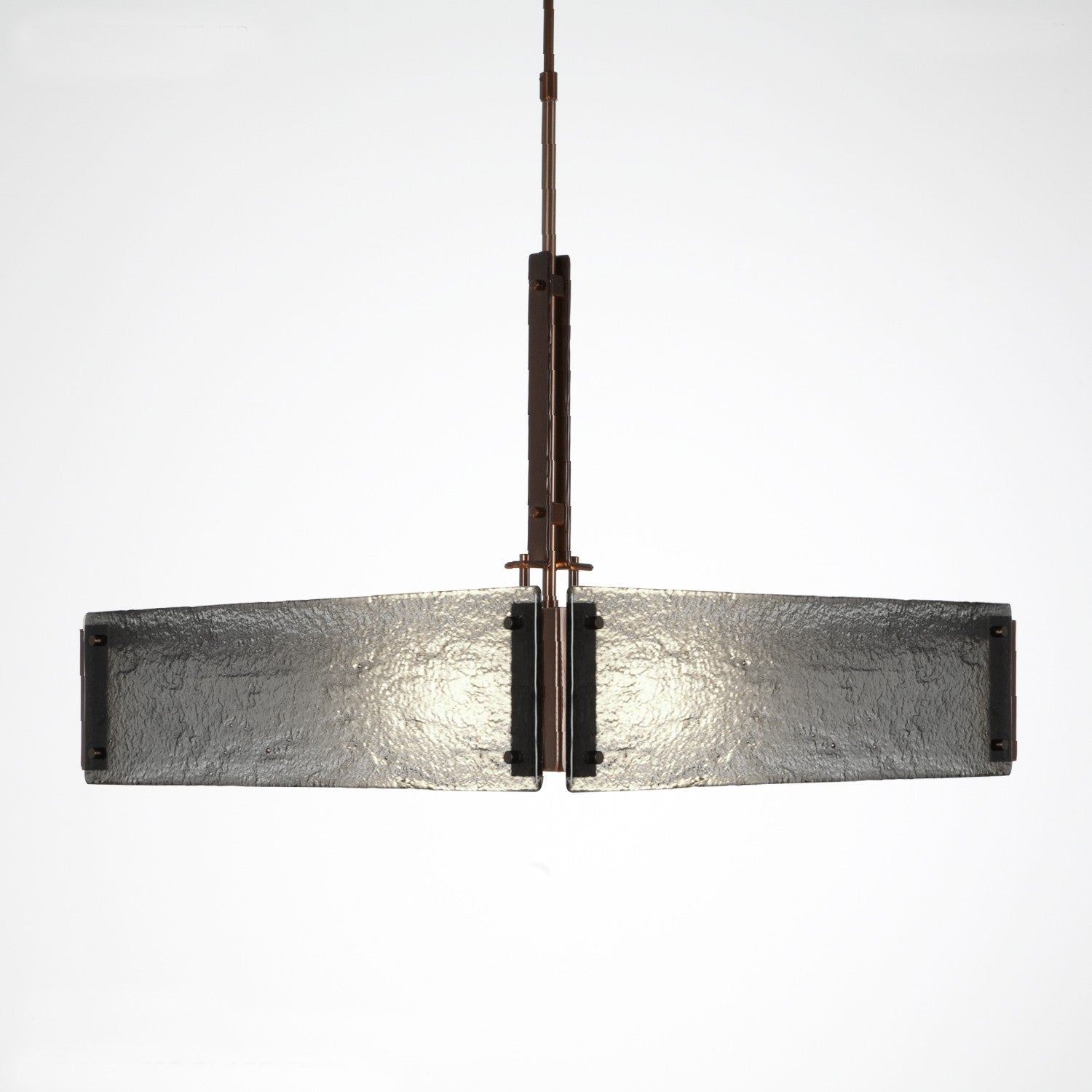 Urban Loft Square Chandelier - Oil Rubbed Bronze/Smoke Granite
