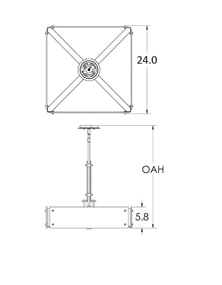 Urban Loft Square Chandelier - Diagram