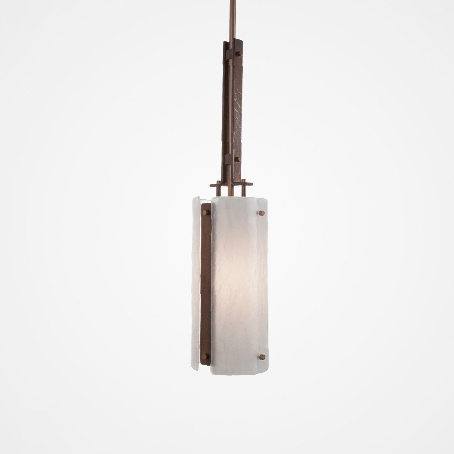 Urban Loft Trestle Pendant Light - Oil Rubbed Bronze/Frosted Granite