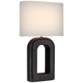 Load image into Gallery viewer, Utopia Large Combed Table Lamp - Aged Iron
