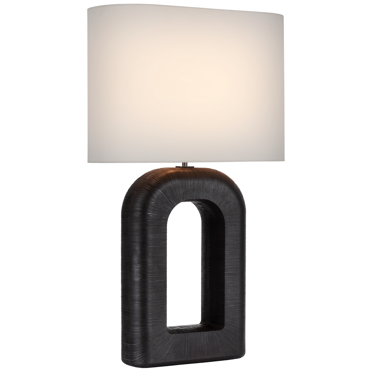 Utopia Large Combed Table Lamp - Aged Iron