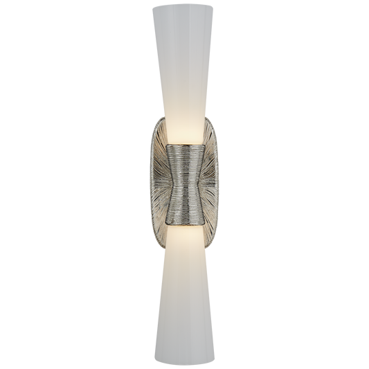 Utopia Large Double Bath Sconce - Polished Nickel