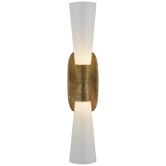 Utopia Large Double Bath Sconce - Antique Burnished Brass