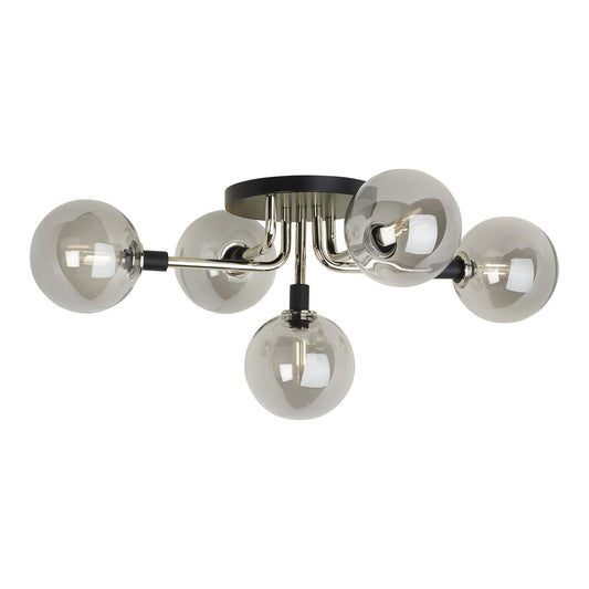 Viaggio Flushmount - Smoke Polished Nickel Finish