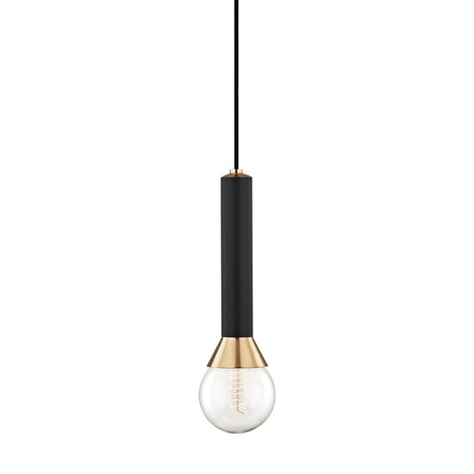 Via Mini Pendant - Polished Brass/Black