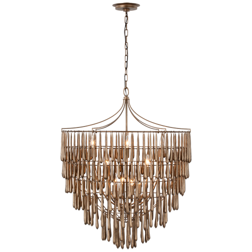 Vacarro Large Chandelier - Antique Bronze Leaf Finish